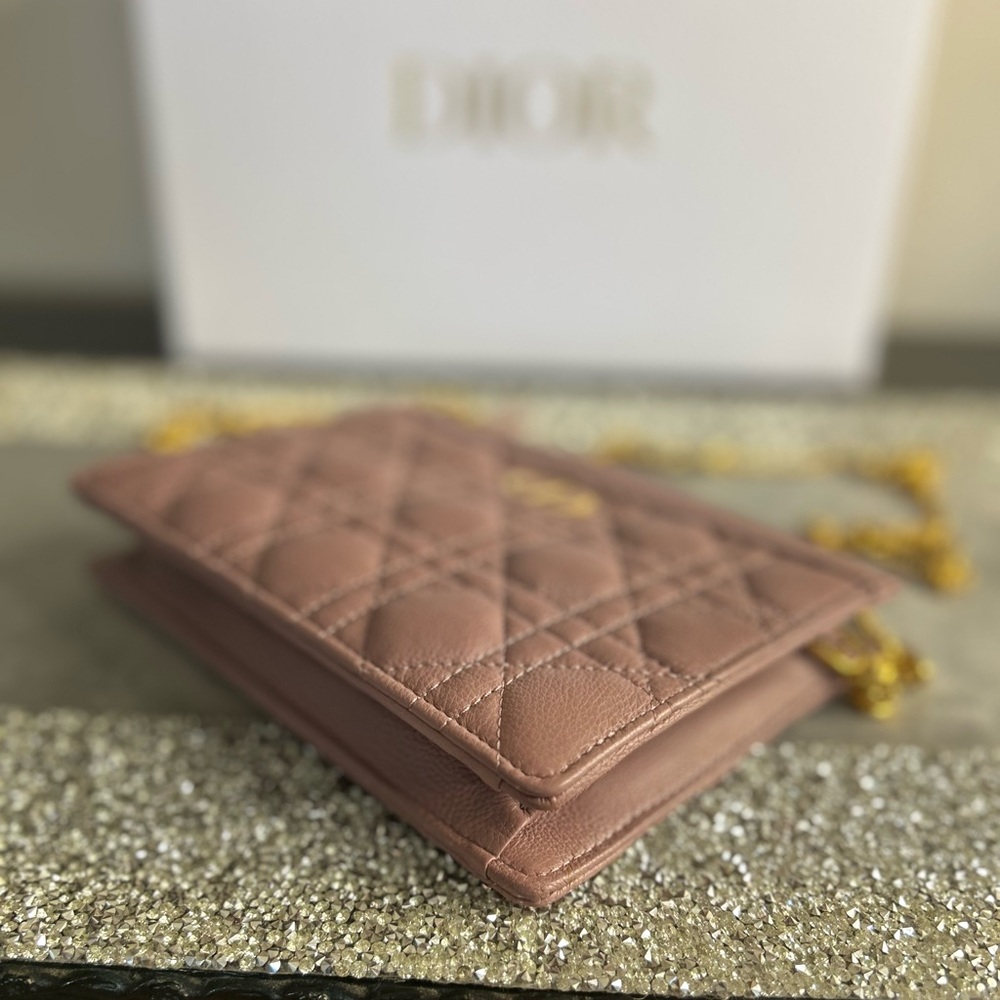 Christian Dior Caro Pouch/Cross Body/WOC Peony Pink - Picture 13 of 14